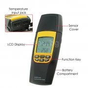 Digital K or J Type Thermometer Thermocouple with 4 Probes 8060 eTop