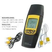 Digital K or J Type Thermometer Thermocouple with 4 Probes 8060 eTop
