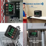 Цифров инклинометър с магнитна основа, LED дисплей AGF-320