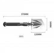 Stainless Steel Hiking Shovel Folding Outdoor Backpacking Digging Trowel with Grip Cover Outdoor Tools ACC-SHOVEL2