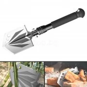 Stainless Steel Hiking Shovel Folding Outdoor Backpacking Digging Trowel with Grip Cover Outdoor Tools ACC-SHOVEL2