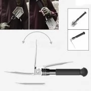 Stainless Steel Hiking Shovel Folding Outdoor Backpacking Digging Trowel with Grip Cover Outdoor Tools ACC-SHOVEL2
