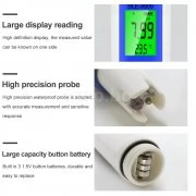 Tестер за измерване на pH, TDS, EC, соленост и температура, bluetooth BLU-001