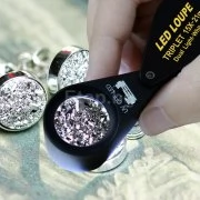 Бижутерска лупа 15х увеличение, LED и UV светлина GEM-247 eTop