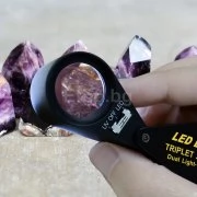 Бижутерска лупа 20х увеличение, LED и UV светлина GEM-248 eTop