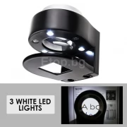 Бижутерска лупа с 30x увеличение, UV и LED светлини GEM-309