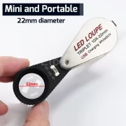 Бижутерска лупа, 20х увеличение, презареждаема батерия, UV и LED осветление GEM-420