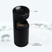 Преносим полярископ за скъпоценни камъни с LED светлина, двоен обектив с диаметър 28 мм Преносим полярископ за скъпоценни камъни с LED светлина, двоен обектив с диаметър 28 мм GEM-460 E-ETOP