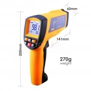 Цифров 20: 1 инфрачервен термометър 1150 °C пирометър IR-G1150 eTop
