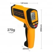 Digital 50:1 Pro IR Thermometer 1650°C 3002°F Adjustable IR-G1650 eTop