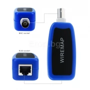 Мултифункционален мрежови/LAN кабел тестер с 8 far-end тестови жака Multipurpose Network LAN Cable Tester w/ 8 far-end test jacks N03NF-388 eTop