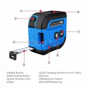 Комбинирана лазерна ролетка 60м с 5 метра лента Laser Tape Measurement NF-2260L NF-2260L