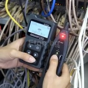 NOYAFA NF-8209 LCD Display Measure Length Lan Cable POE Wire Checker Cat5 Cat6 Lan Test Network Tool Scan Line Wiremap Tester NF-8209
