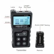 NOYAFA NF-8209 LCD Display Measure Length Lan Cable POE Wire Checker Cat5 Cat6 Lan Test Network Tool Scan Line Wiremap Tester NF-8209
