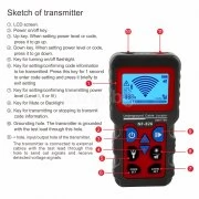 Noyafa NF-826 Wire Tracker Portable Telephone Cable Locator Underground Pipe Detector Professional Cable Finder NF-826