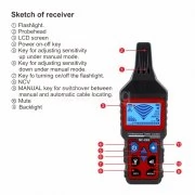Noyafa NF-826 Wire Tracker Portable Telephone Cable Locator Underground Pipe Detector Professional Cable Finder NF-826