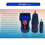 Кабел тестер за мрежови, телефонни, RJ45, RJ11, BNC кабели, POE, PING, Cat 7 NF-8601 NOYAFA