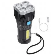 Mощeн LED фенер и странична светлина COB, акумулаторна батерия S-422