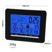 In/Out Temperature Wireless Weather Station DCF Radio Controlled Clock 2 Sensor S08S3318BL 2S eTop