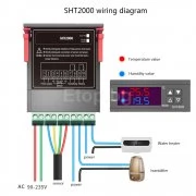 Контролер за температура и влага, влагомер, терморегулатор на 220V 10A Digital Thermostat Humidistat Humidity Temperature Controller Regulator Thermoregulator Hygrometer AC 110V-220V 10A SHT-2000
