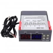 Температурен контролер, термостат с 2 сензора, терморегулатор на 12V 10A STC-3008-12V