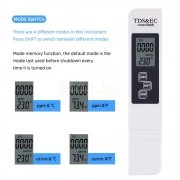 3 в 1 Тестер за електропроводимост (ЕС), TDS и температура TDS001 eTop