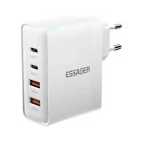 Бързо зарядно устройство GaN 100W 2x USB-А, 2x USB-C, бял цвят