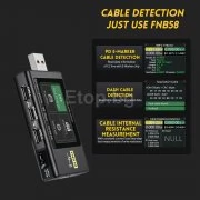 USB тестер FNIRSI FNB58 с Bluetooth Измерване на напрежение и ток FNB58B FNIRSI