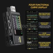 USB тестер FNIRSI FNB58 с Bluetooth Измерване на напрежение и ток FNB58B FNIRSI