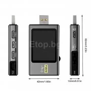 USB тестер FNIRSI FNB58 с Bluetooth Измерване на напрежение и ток FNB58B FNIRSI
