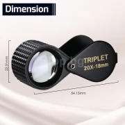 Бижутерска триплетна лупа с 20Х увеличение GEM-520
