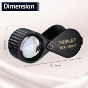Бижутерска триплетна лупа с 30x увеличение GEM-530