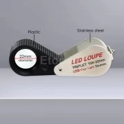 Професионална презареждаема LED лупа с 10X увеличение, триплетна леща и 4 режима на осветление Професионална презареждаема LED лупа с 10X увеличение, триплетна леща и 4 режима на осветление GEM-535