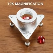 Професионална триножна лупа с 10X увеличение и триплетна оптична леща GEM-539