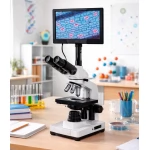 Биологичен тринокулярен микроскоп 40x-1600x STEM с HDMI камера SONY IMX и 7" LCD монитор