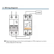 Reletek RPEM1 WiFi защитен модул за напрежение, ток и утечка AC 220V до 63A DIN монтаж RPE1 Reletek