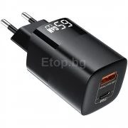 Бързо зарядно FNIRSI GaN, 65W, 1x USB-А, 1x USB-C RY-U65A FNIRSI