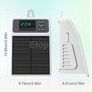 Соларна автоматична система за капково напояване SOP17 с вградена помпа, USB-C, 2200 mAh, IPX5 SOP17 E-ETOP