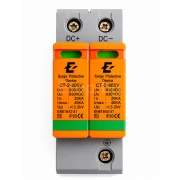 Катоден отводител DC800V, 2P, SPD, арестор, E-ETOP, 20-40KA UP3.2Kv фотоволтаични системи SPD-800V E-etop