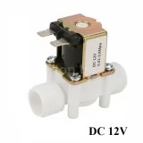 Соленоиден клапан 1/2" нормално затворен 12V пластмасов корпус