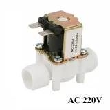 Соленоиден клапан 1/2" нормално затворен 220V пластмасов корпус