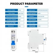 Мини автоматичен прекъсвач, AC230V, 10A, 1P+N за DIN шина TZ30-32-10A Taxnele