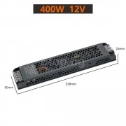 Захранване за LED лента 12VDC, 400W, 33.3A, Метален тънък корпус S-400W-12V