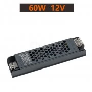 Захранване за LED лента 12VDC, 60W, 5А, Метален тънък корпус Захранване за LED лента 12VDC, 60W, 5А, Метален тънък корпус S-60W-12V