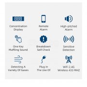 WiFi детектор за изтичане на газ, пропан-бутан, метан, aларма за дома C30W