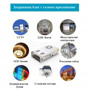 Захранване за LED лента 12VDC, 25W, 2А, Стандартен метален корпус S-25-12