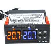 Контролер за температура и влага, влагомер, терморегулатор на 24V 10A STC-3028-24V