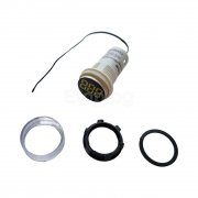 Мини LED цифров термометър, AC 220V, -20-119 °C, бял TW220V