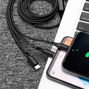 USB кабел за зареждане 2.4А max Micro usb, Type C, IOS 3Cable2A