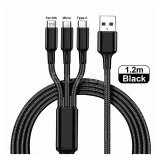 USB кабел за зареждане 2.4А max Micro usb, Type C, IOS